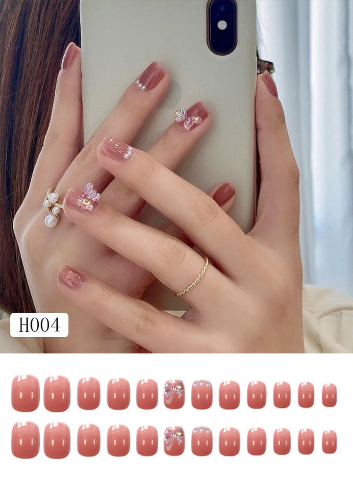 Artificial nail tips with bow design Kalsten