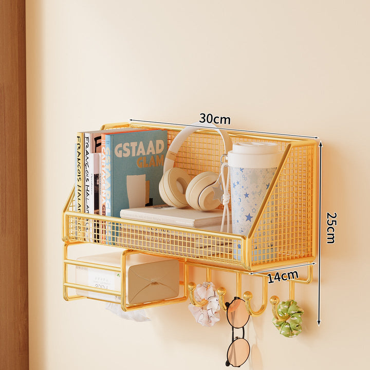 Wall-Mounted Mesh Storage Shelf Kalsten