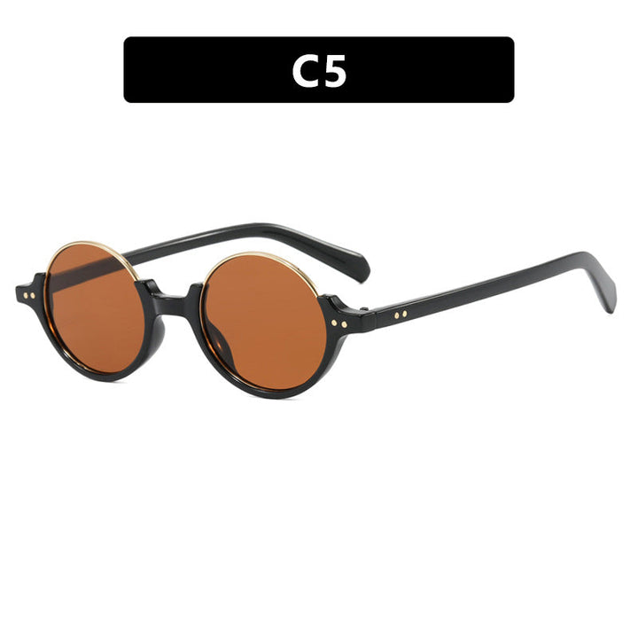 Women's round sunglasses with elegant plastic frame Kalsten