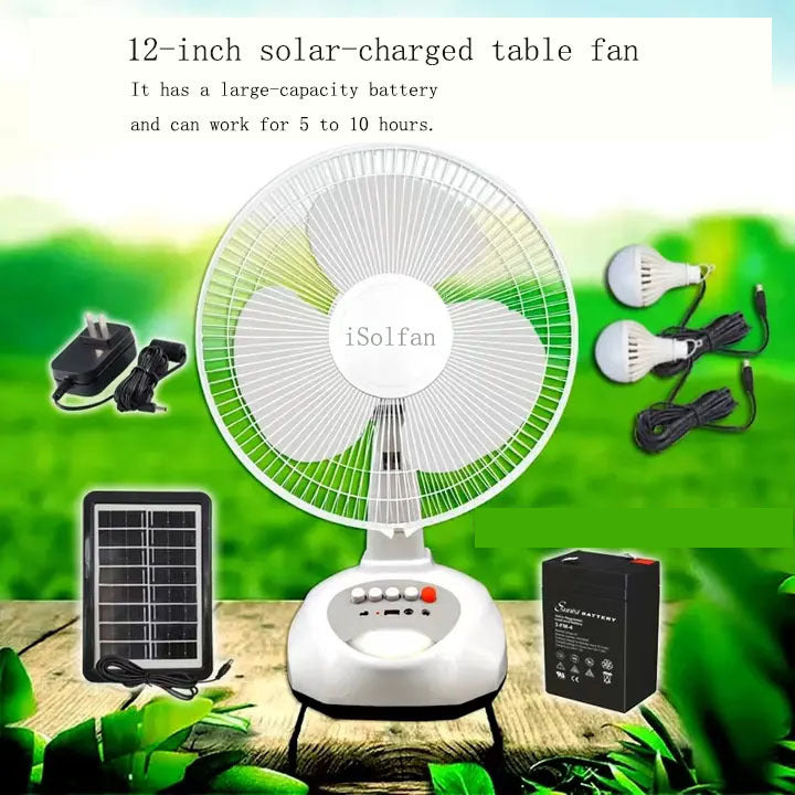 Unisex solar floor fan with remote control Kalsten
