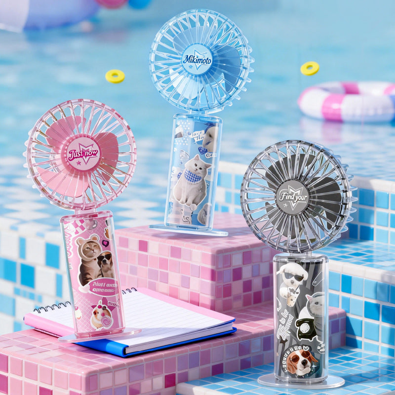 Ladies portable cooling fan with playful animal design Kalsten
