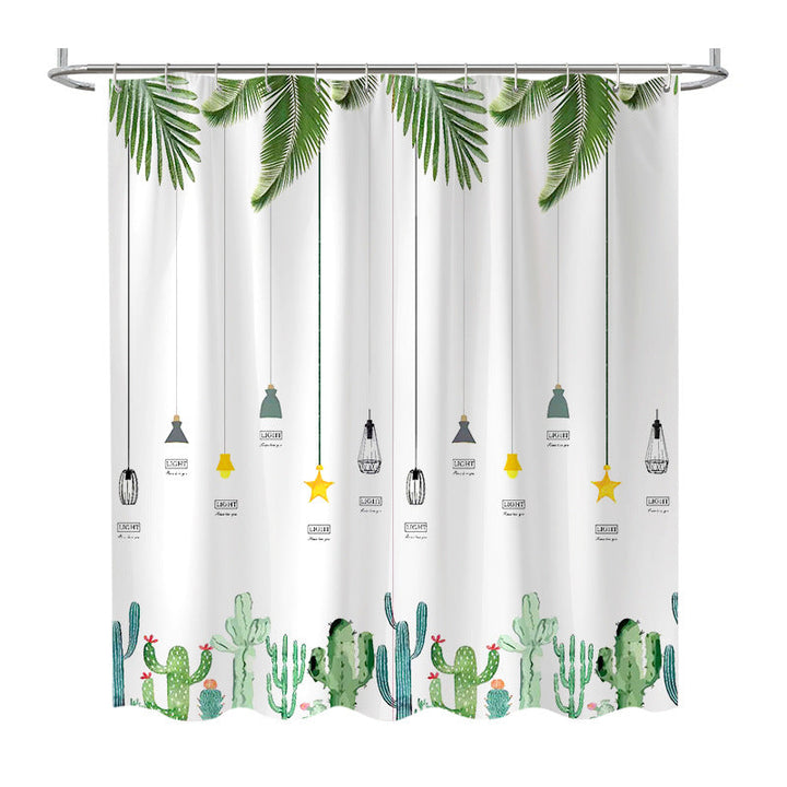 Tropical-Inspired Botanical Shower Curtain Kalsten