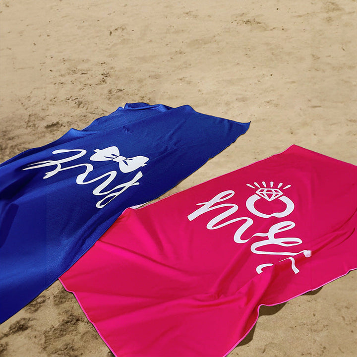 Beach towel with creative heart design Kalsten