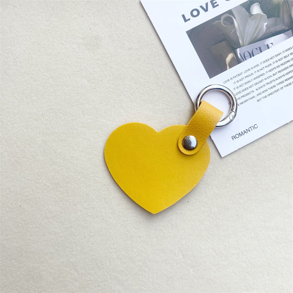 Leather Heart-Shaped Keychain kalsten