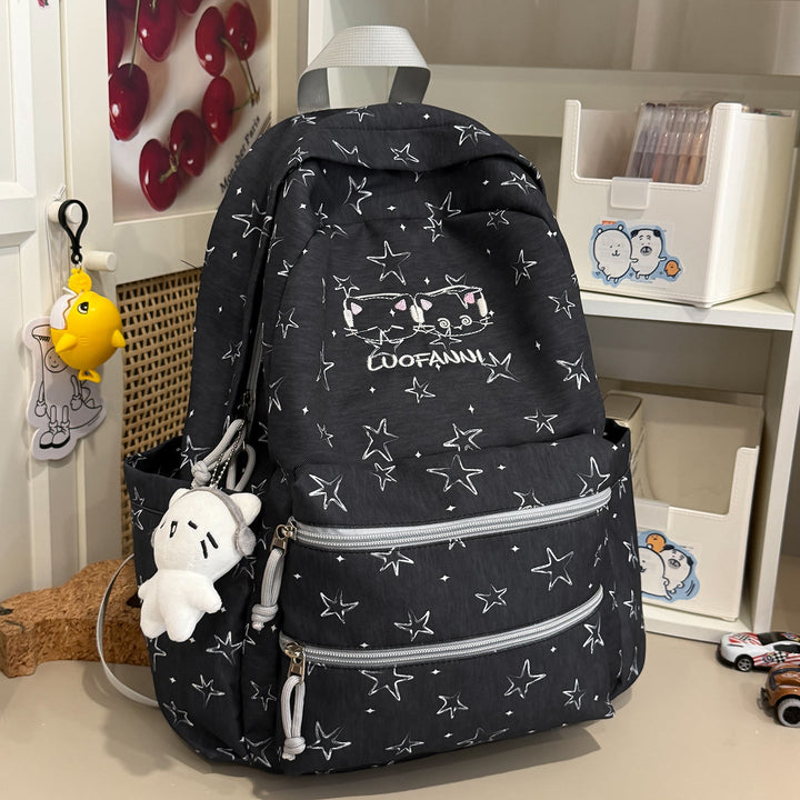 Cute Graphic Print School Backpack