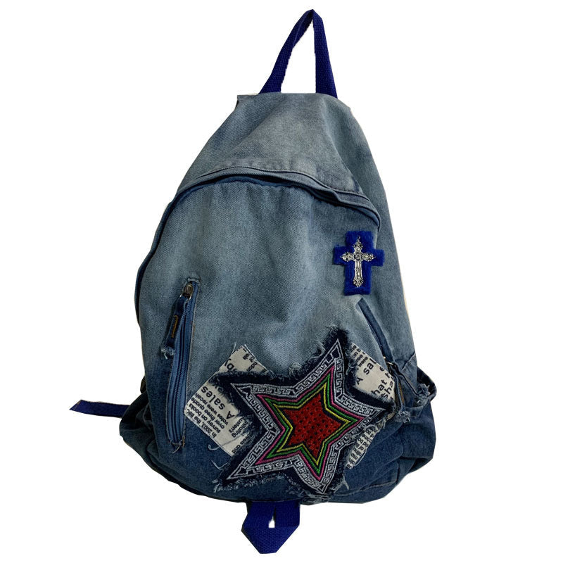 Artistic Denim School Backpack Kalsten