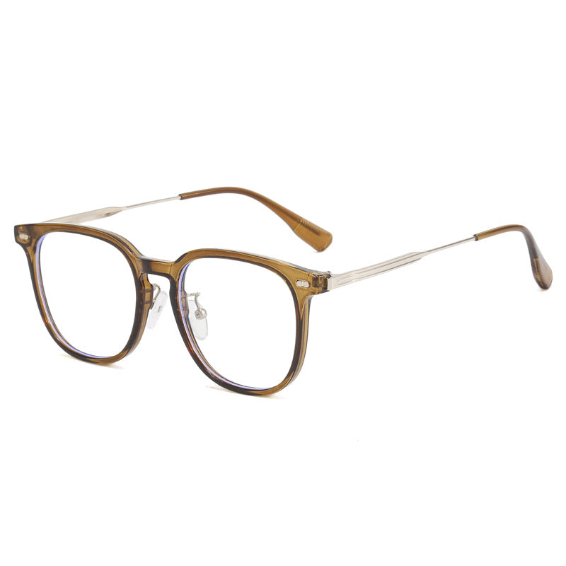 Women's clear rectangular glasses with delicate metal frame Kalsten