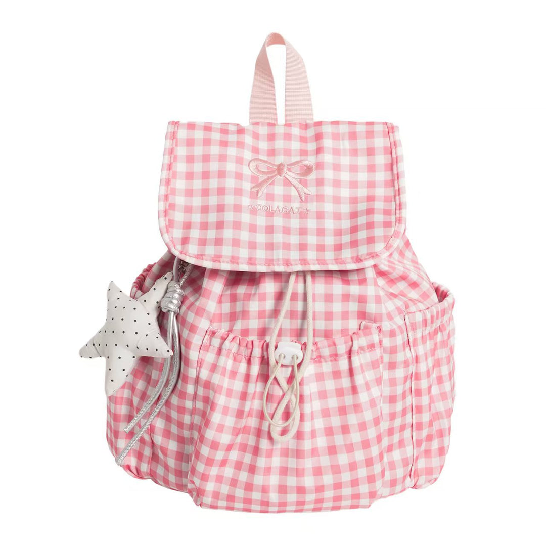Cute Gingham Print Backpack Kalsten