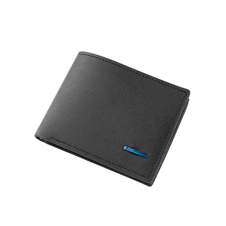 Textured Bi-Fold Leather Wallet Kalsten