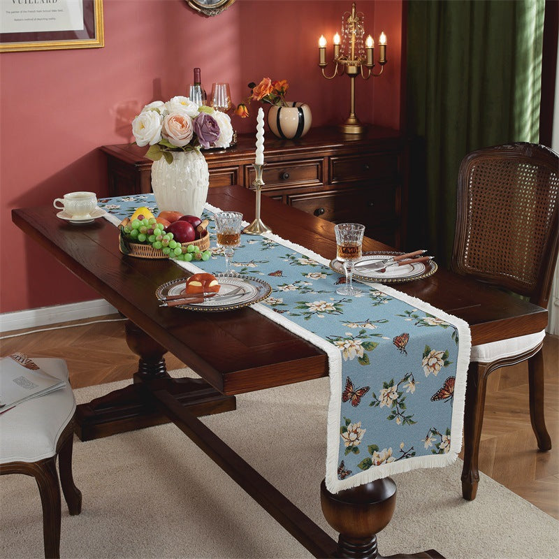 Elegant Floral Decorative Table Runner