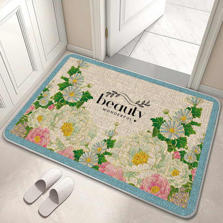 Decorative Floral Welcome Mat Kalsten