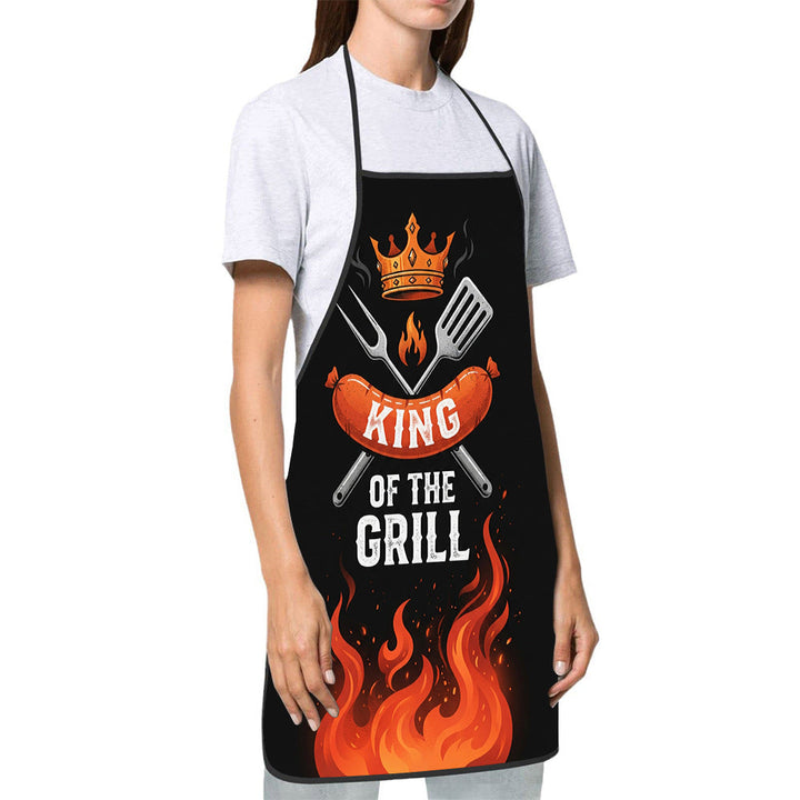 Dog Lover Full-Coverage Kitchen Apron With Adjustable Neck Strap And Waterproof Polyester Shell