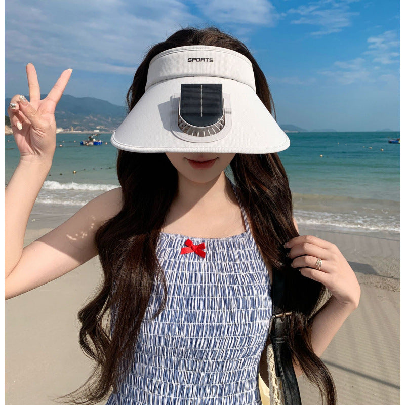 Adjustable sun visor for with integrated smartphone holder and UV protection Kalsten