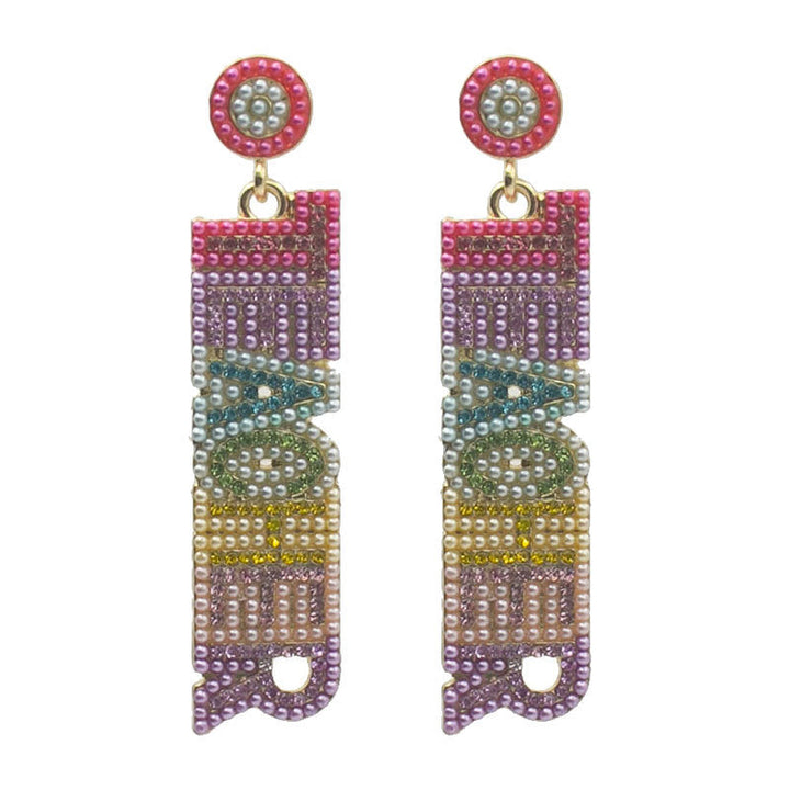 Artistic Beaded Dangle Earrings Kalsten