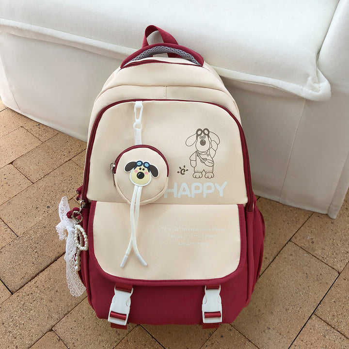 Cute Dog-Themed Casual School Backpack