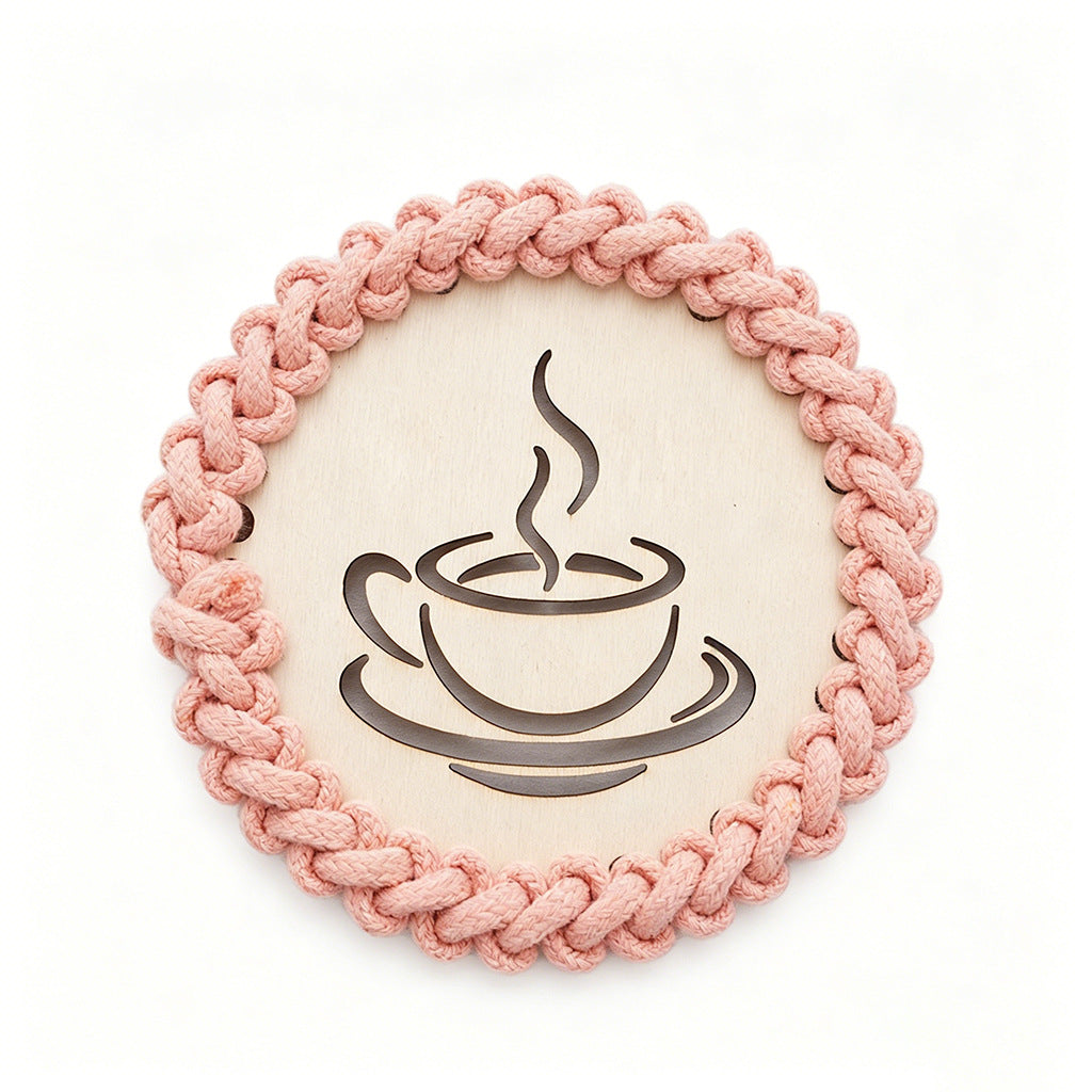 Decorative Macrame Coffee Cup Coaster Acalora