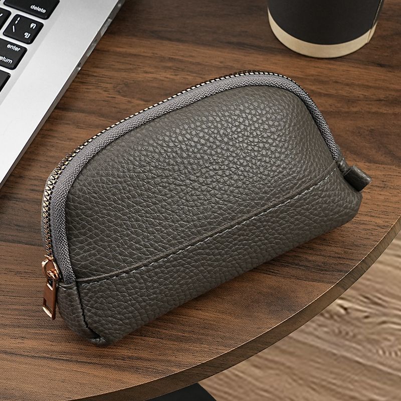Premium Leather Zippered Cosmetic Pouch Kalsten