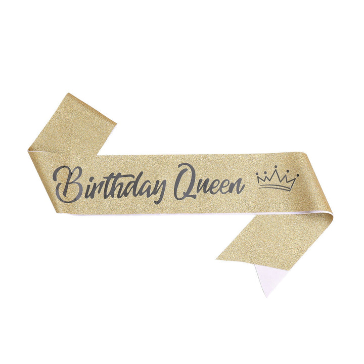 Women's festive birthday sash with glitter Kalsten