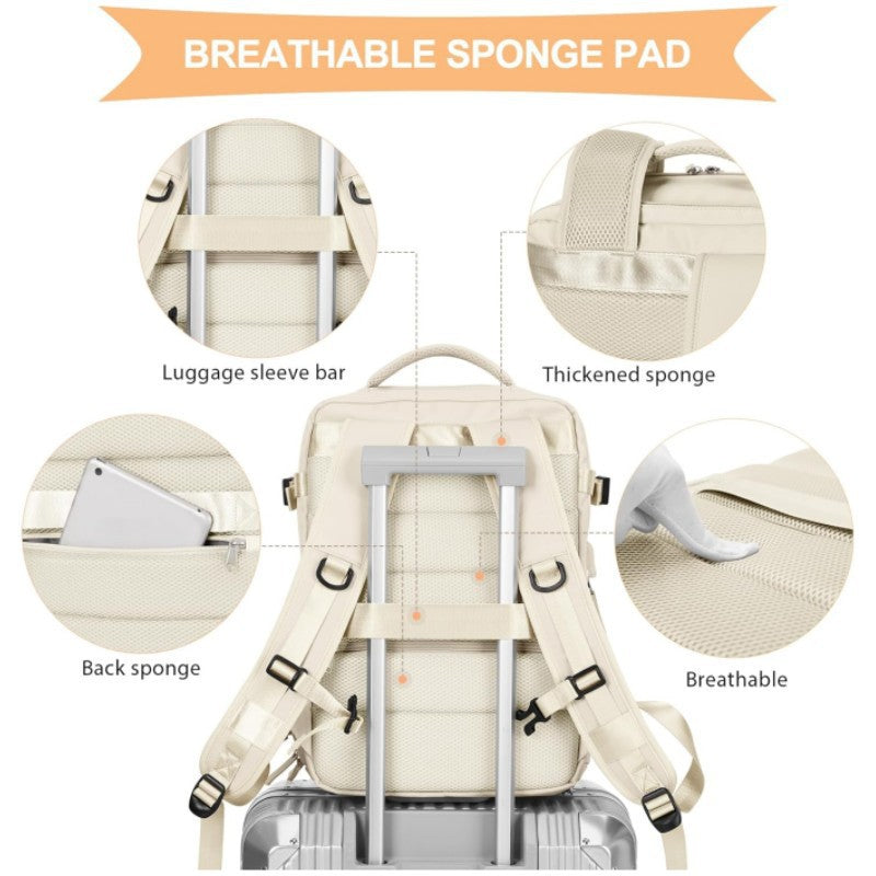 Unisex Multifunctional Travel Suitcase Backpack with Separate Shoe Compartment Kalsten