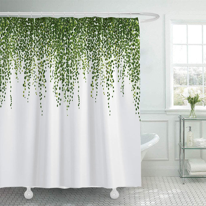 Botanical Leaf Print Shower Curtain Kalsten
