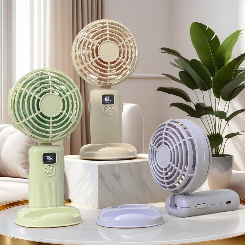 Women's Portable Mini USB Fan with LCD Display Kalsten