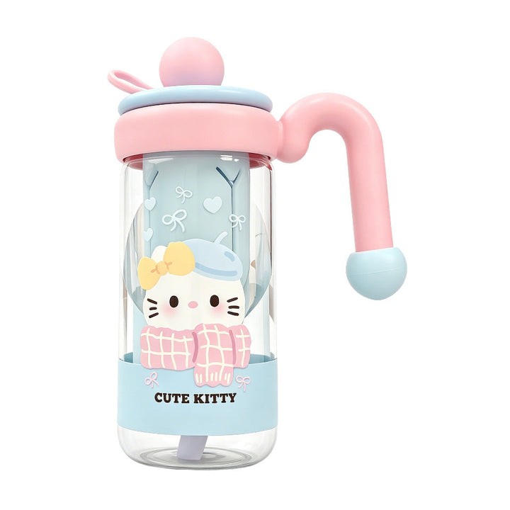 Women's water bottle with playful cat pattern Kalsten