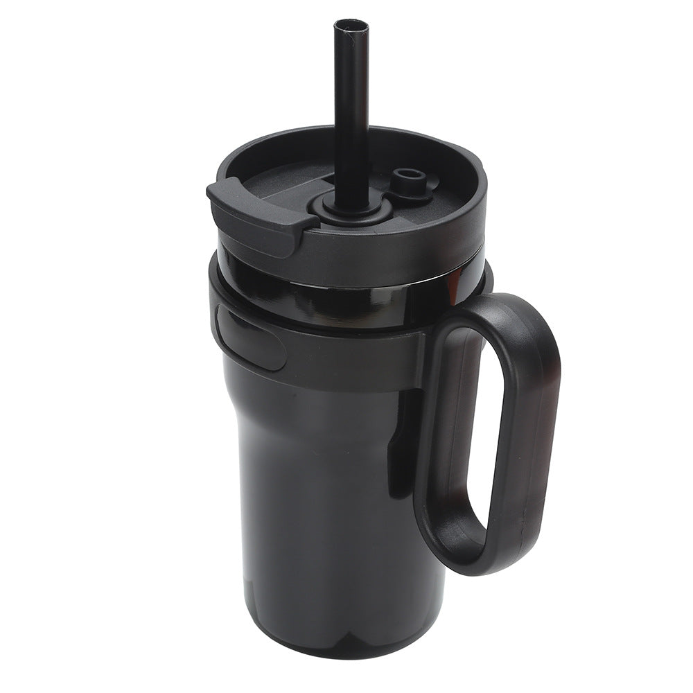 Unisex drinking cup with durable plastic and integrated straw Kalsten