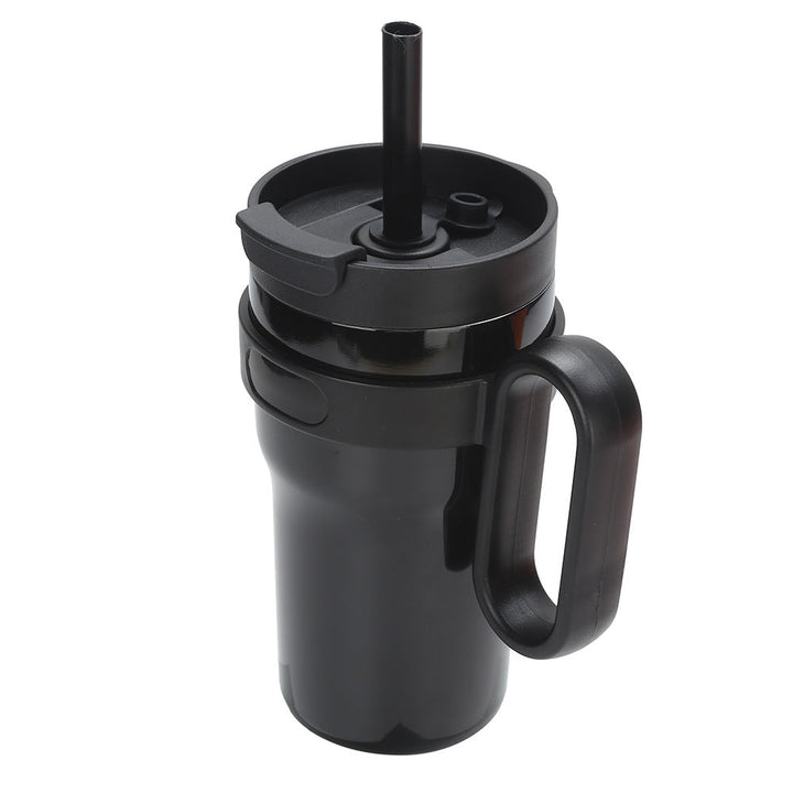 Unisex drinking cup with durable plastic and integrated straw Kalsten