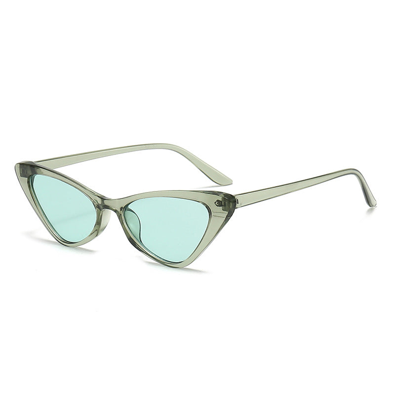 Women's Stylish Cat-Eye Sunglasses with Glossy Plastic Frame Kalsten