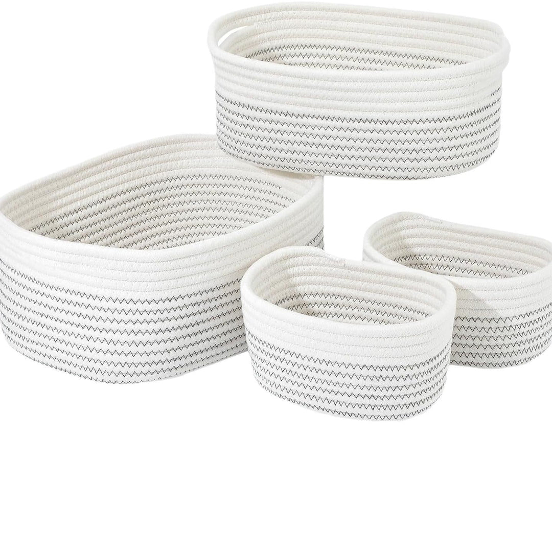 Women's storage basket made of natural cotton material Kalsten