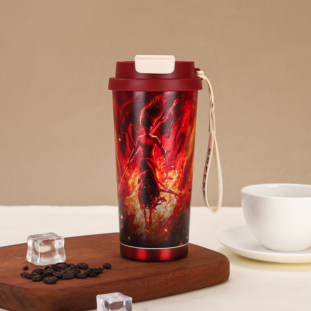Women's Thermal Mug with Fiery Design Kalsten