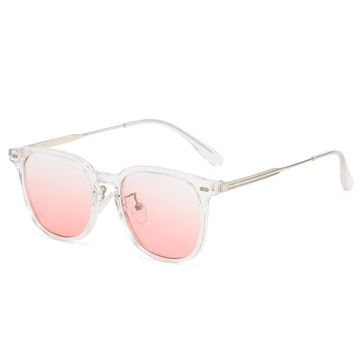 Women's clear rectangular glasses with delicate metal frame Kalsten