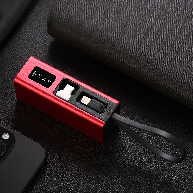Multifunctional charger with integrated USB cable and LED display Kalsten