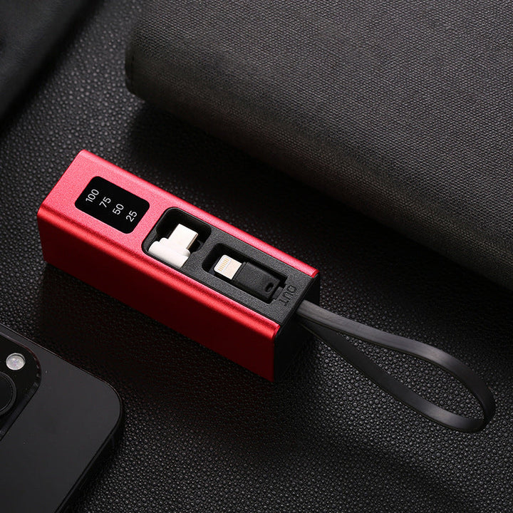 Multifunctional charger with integrated USB cable and LED display Kalsten