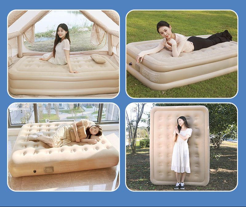 single self-inflating air mattress with built-in electric pump and integrated inflatable pillow Kalsten