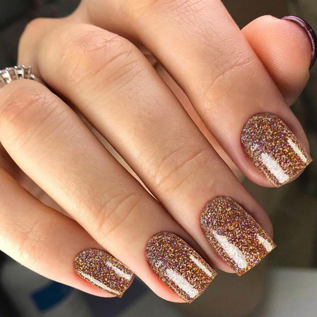 Glittery Press-On Pedicure Nails Kalsten