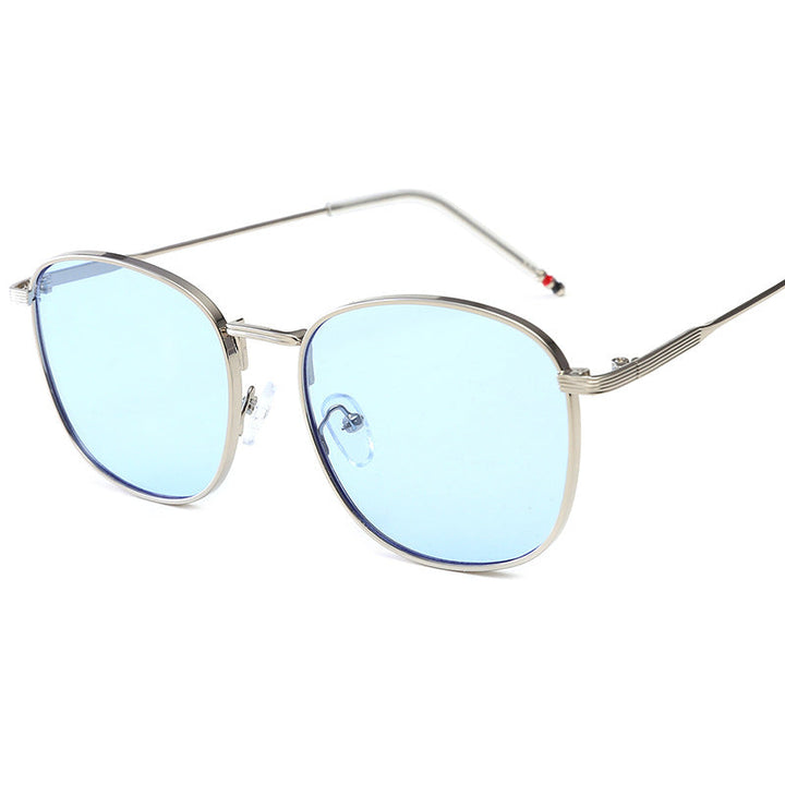 Ladies stylish oversized sunglasses with glamorous metal frame Kalsten