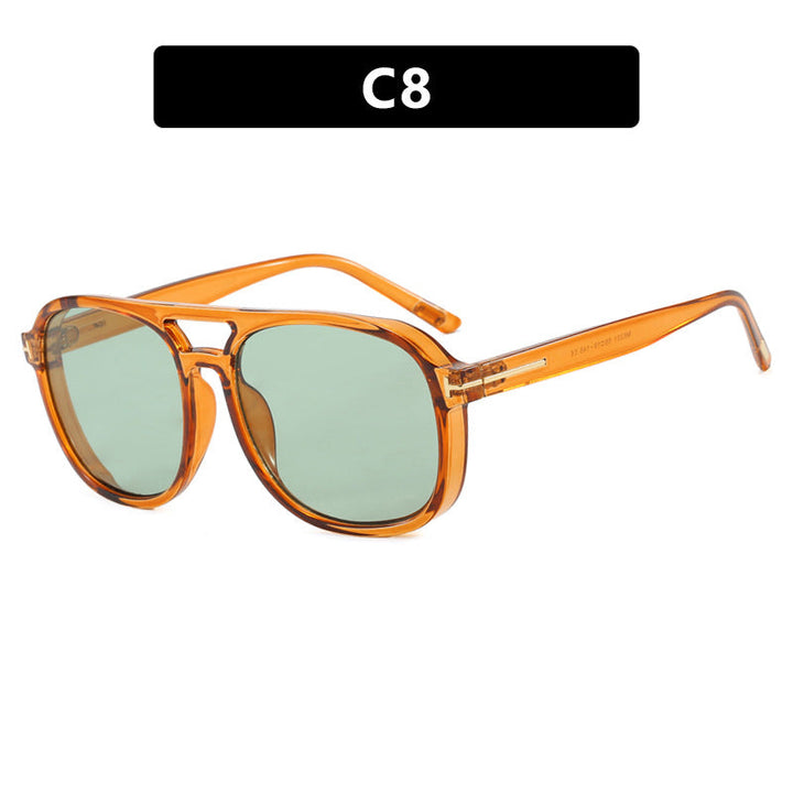 Women's square sunglasses with luxurious plastic frame and mirrored lenses Kalsten