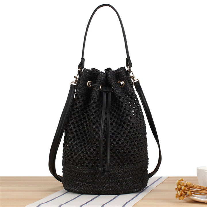 Braided Bucket Bag Made of Natural Material Kalsten
