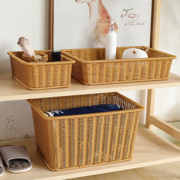 Handwoven Rectangular Storage Basket Kalsten