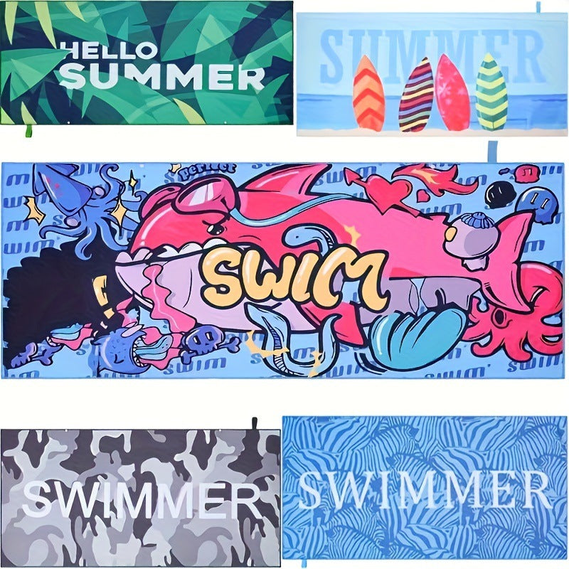 Women's beach blanket with colorful surf design Kalsten