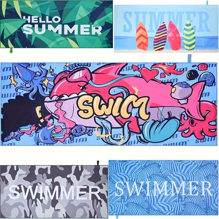 Women's beach blanket with colorful surf design Kalsten