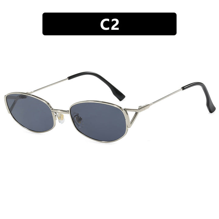 Women's fashionable sunglasses in an elegant oval design with high-quality metal frame Kalsten