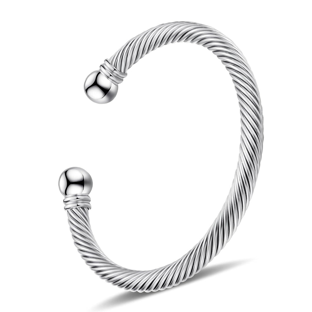 Twisted Cable Design Cuff Bracelet Kalsten
