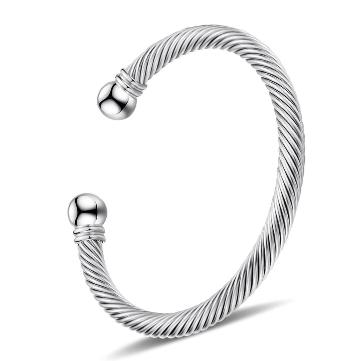 Twisted Cable Design Cuff Bracelet Kalsten