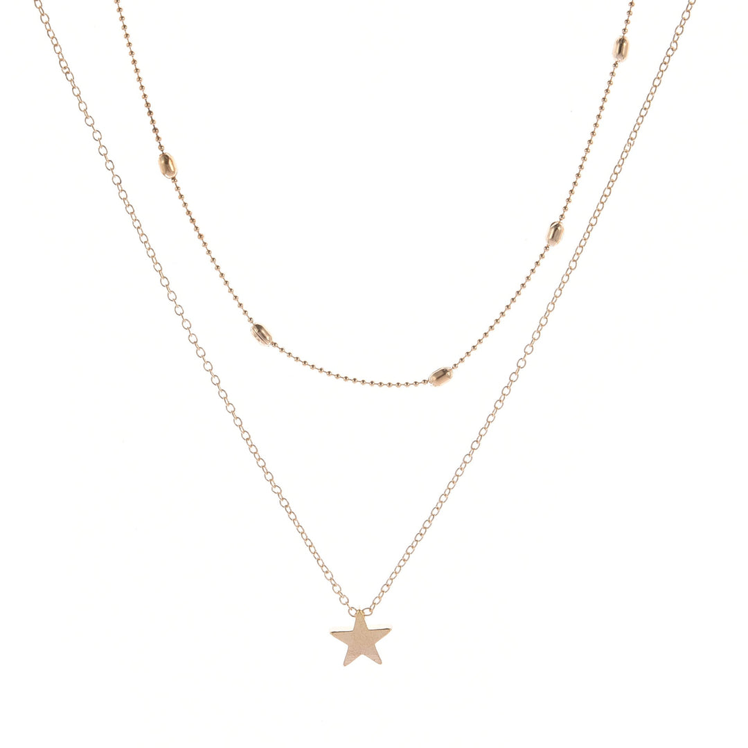 Heart-Shaped Charm Layered Necklace Kalsten