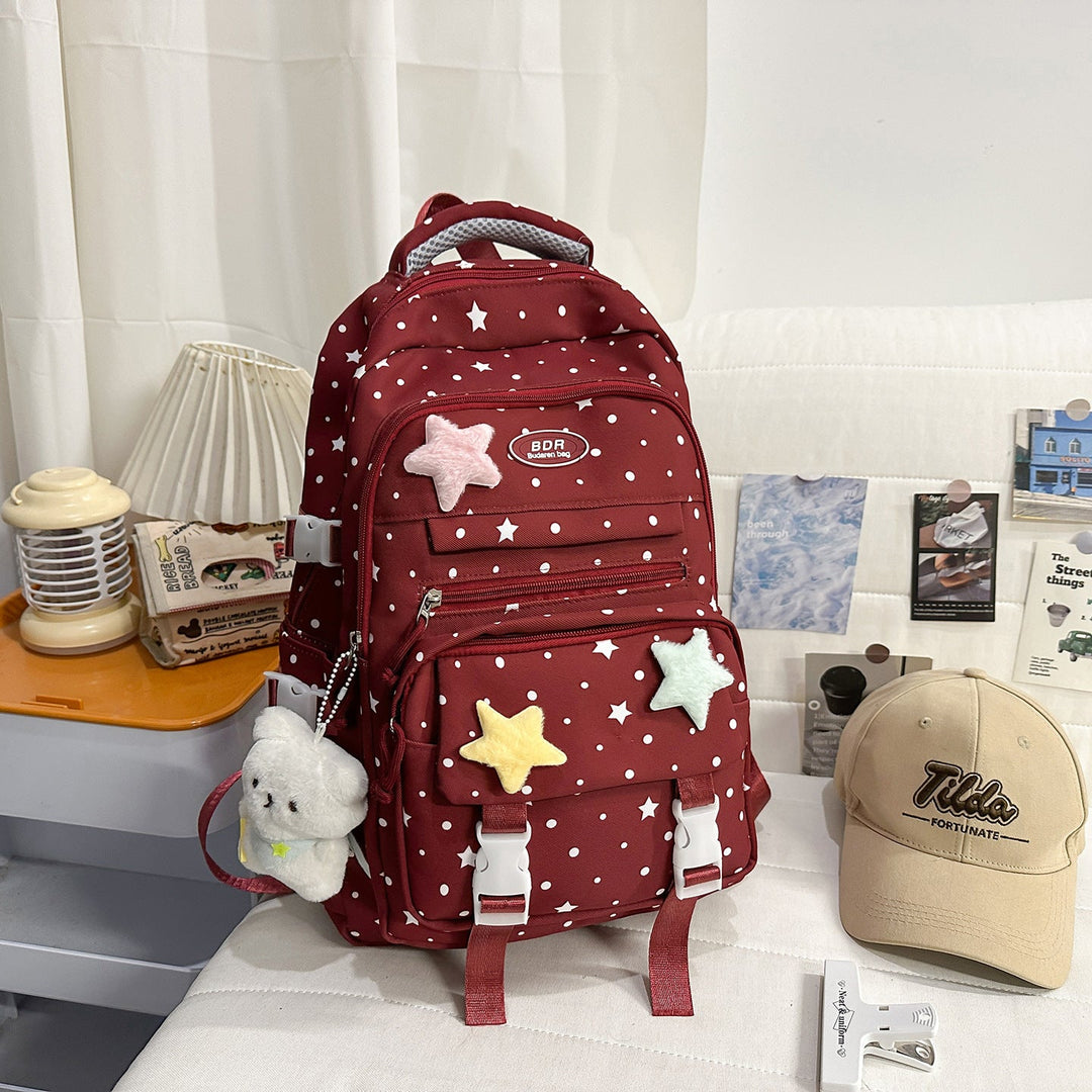 Star-Patterned Multi-Compartt Backpack Kalsten