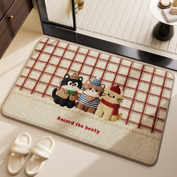 Playful Dog-Themed Bath Mat Kalsten