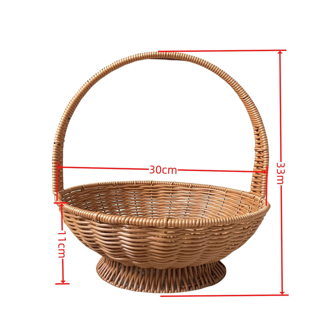 Ladies handcrafted rattan basket with handle Kalsten