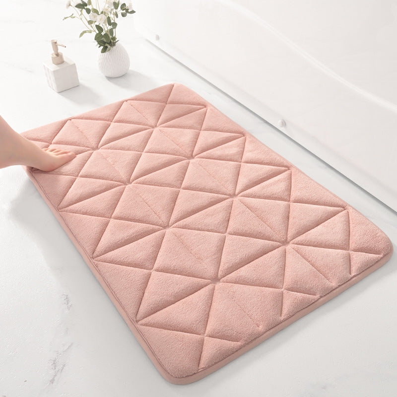 Diamond-Quilted Ultra-Soft Bath Mat
